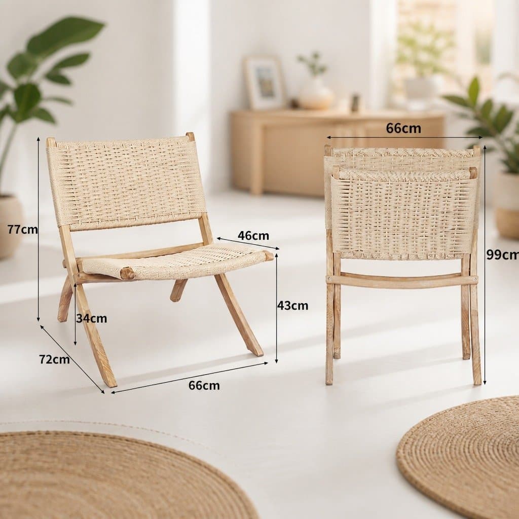 Set of 8 Wooden Folding Accent Chairs for Relaxation