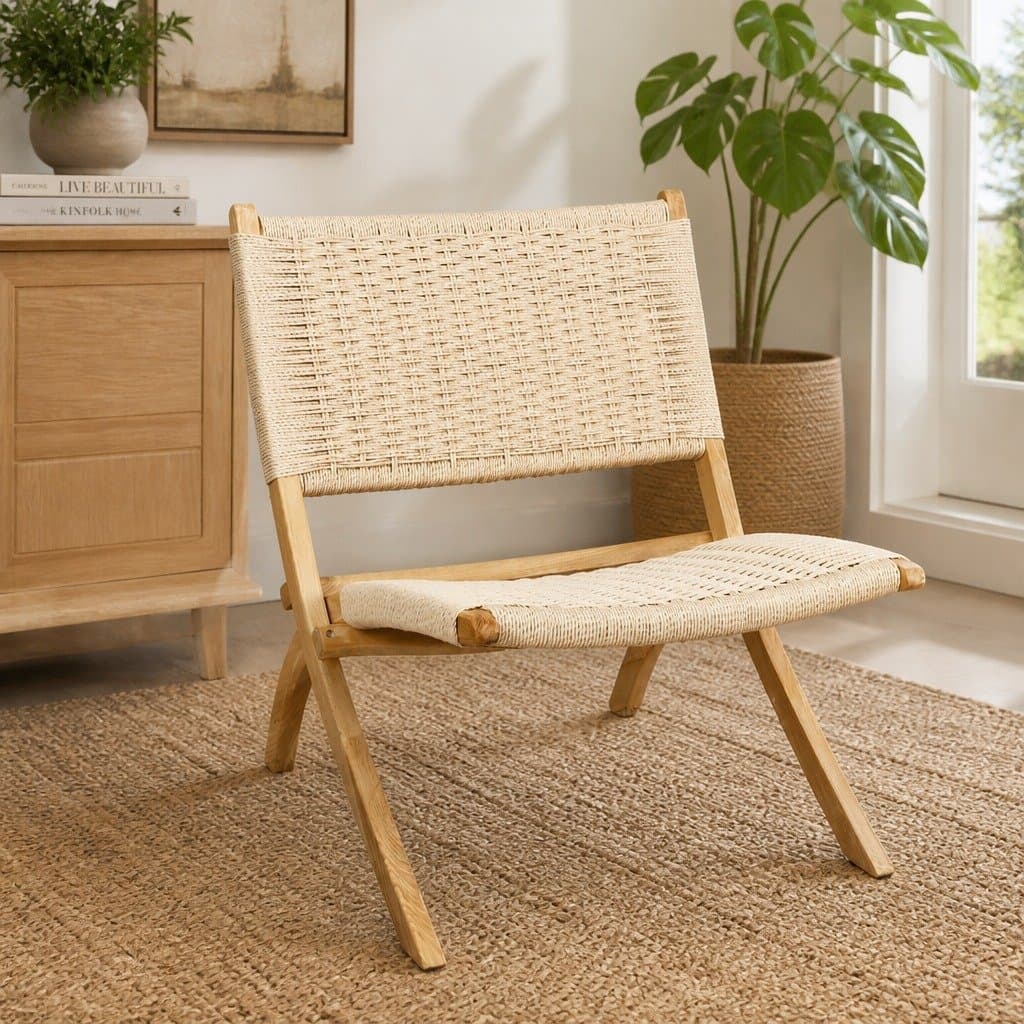 Set of 8 Wooden Folding Accent Chairs for Relaxation
