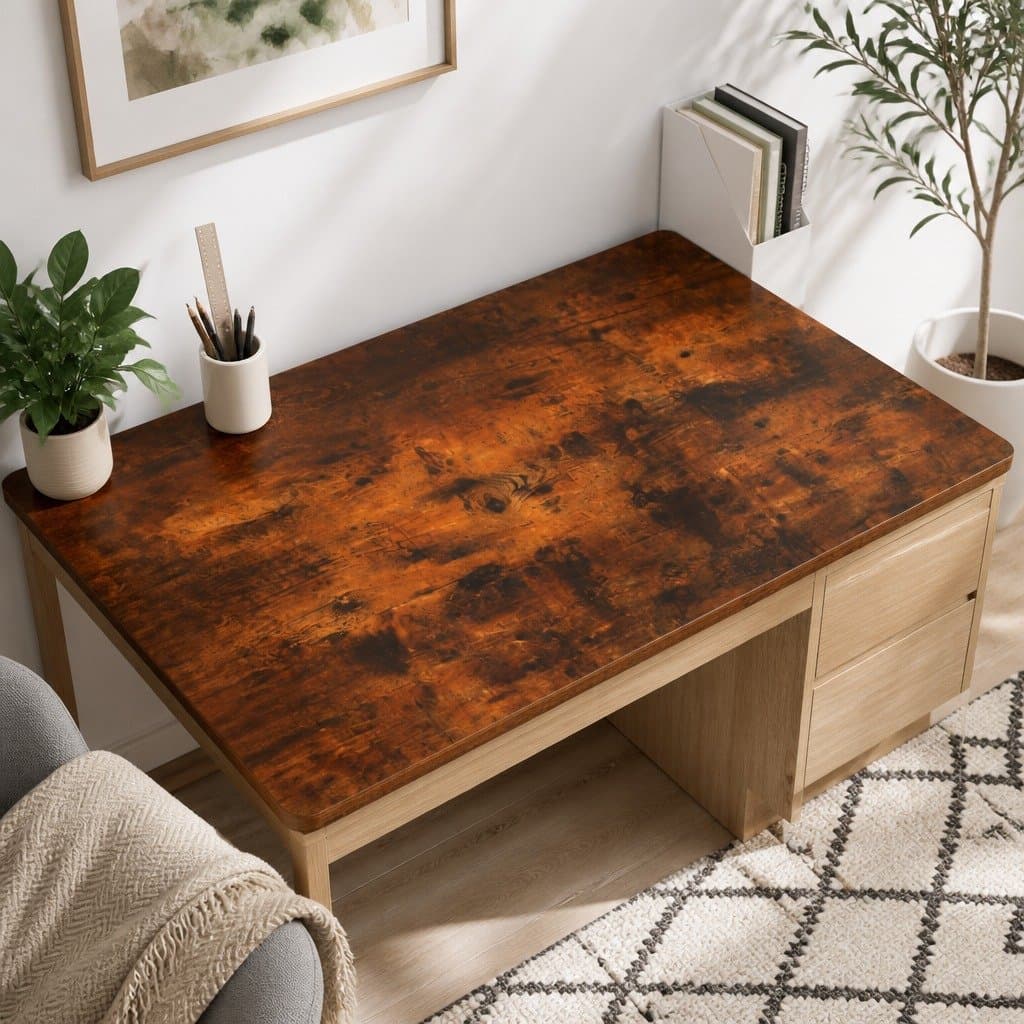 Rustic Brown 140cm x 70cm Desk Top for Standing Desks