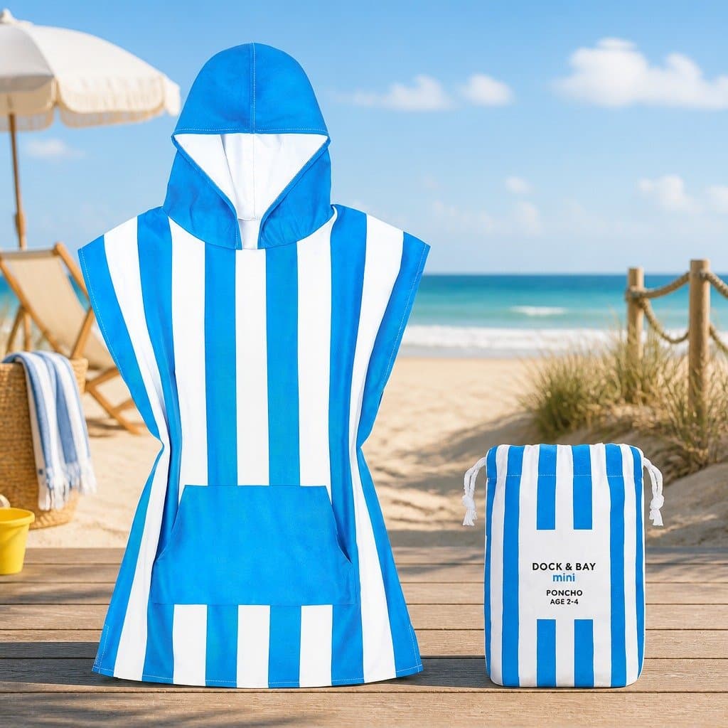 Kids Hooded Poncho Towel for Ages 2-4