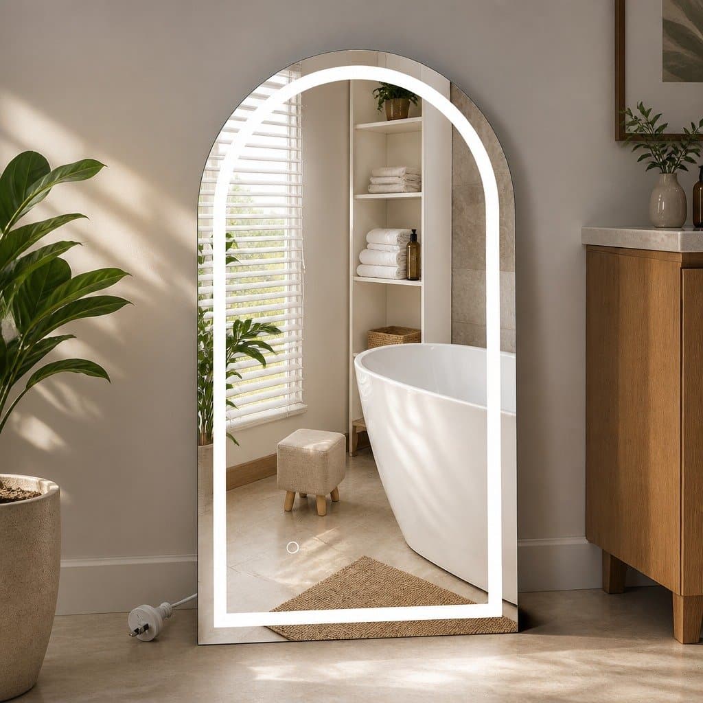 Adjustable LED Wall Mirror with Anti-Fog Feature 50x90cm