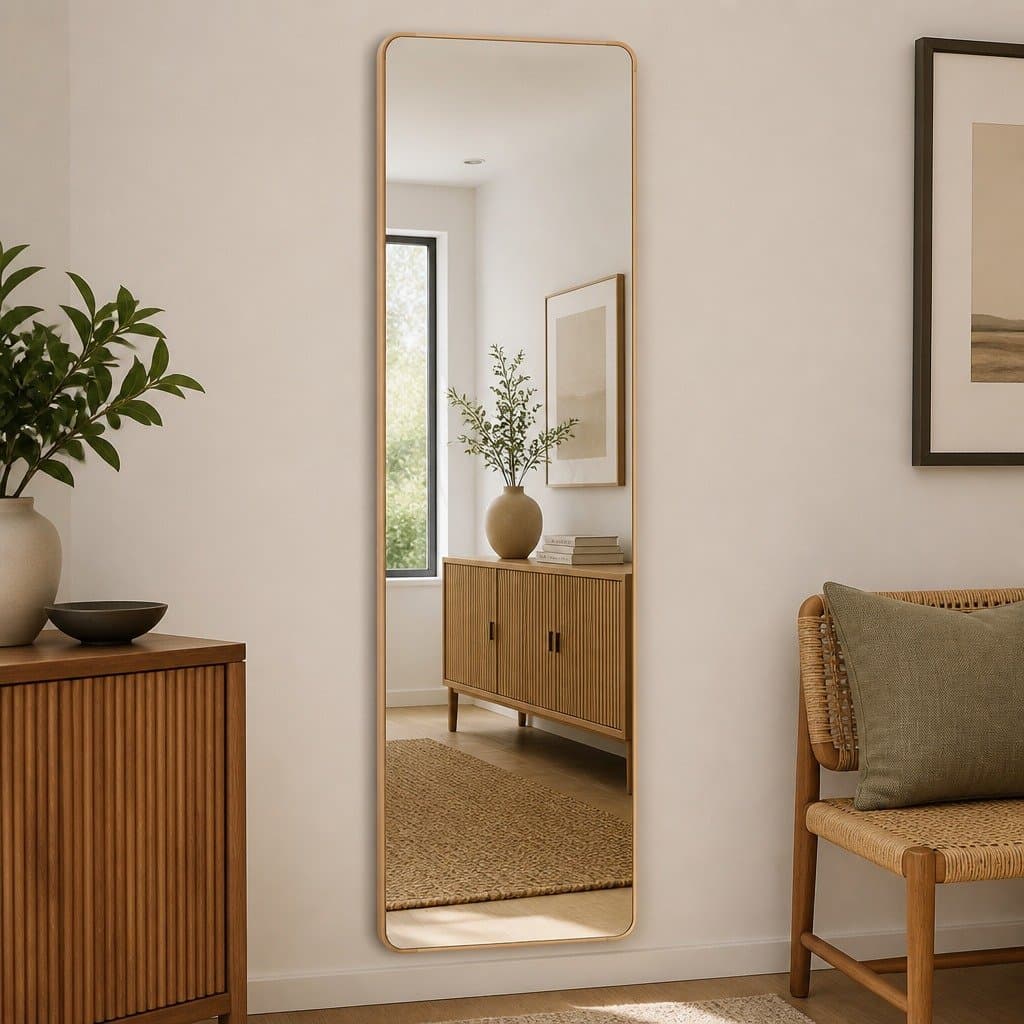 Full Length Mirror 120cm Wall Mounted Door Hanging 3-In-1 Installation Bedroom
