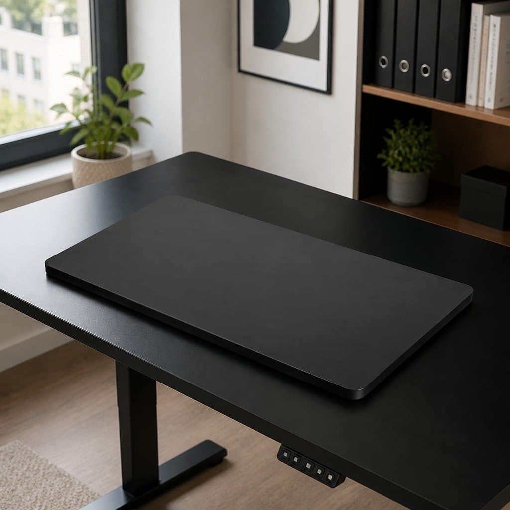 Black MDF Veneer Desktop 120x60cm for Office
