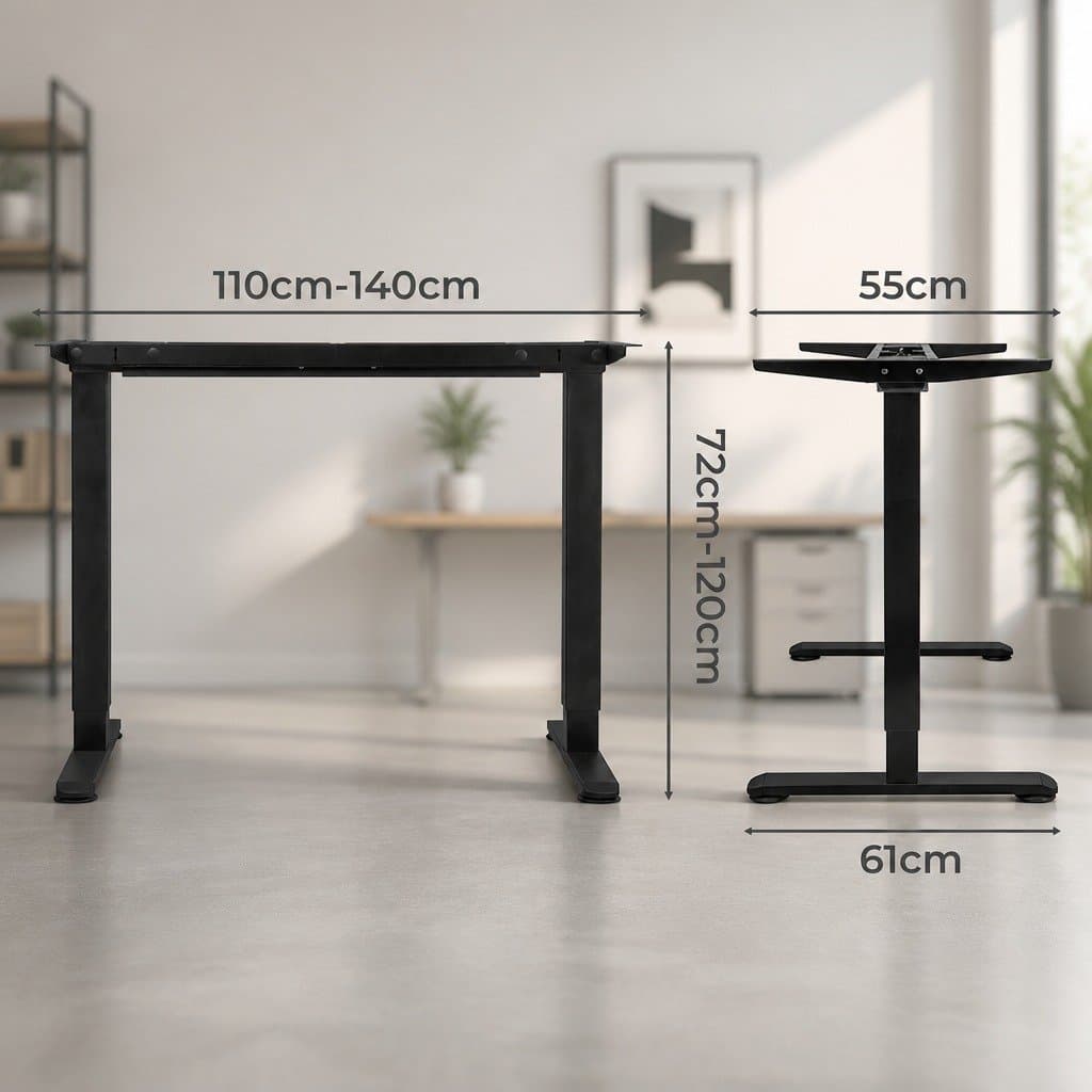 Dual Motor Electric Height Adjustable Standing Desk Frame