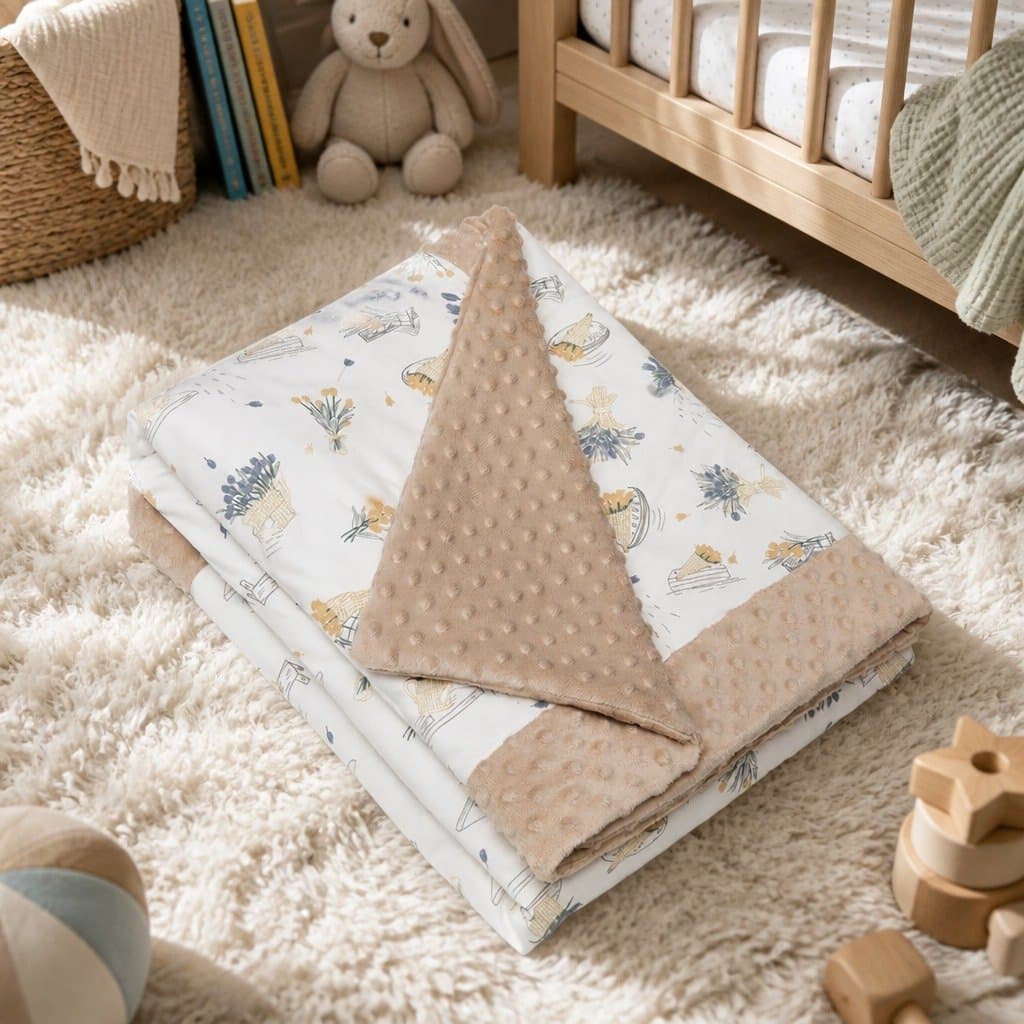 Kids Padded Minky Blanket 2.5 Tog Crib Stroller Car Seat Shade Nursing Cover