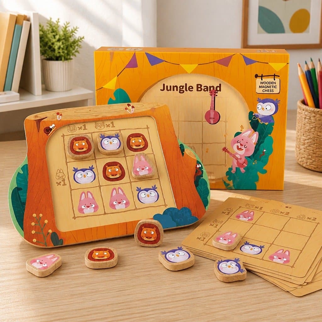 Jungle Band Puzzle Cards Logic Game for Kids 3+