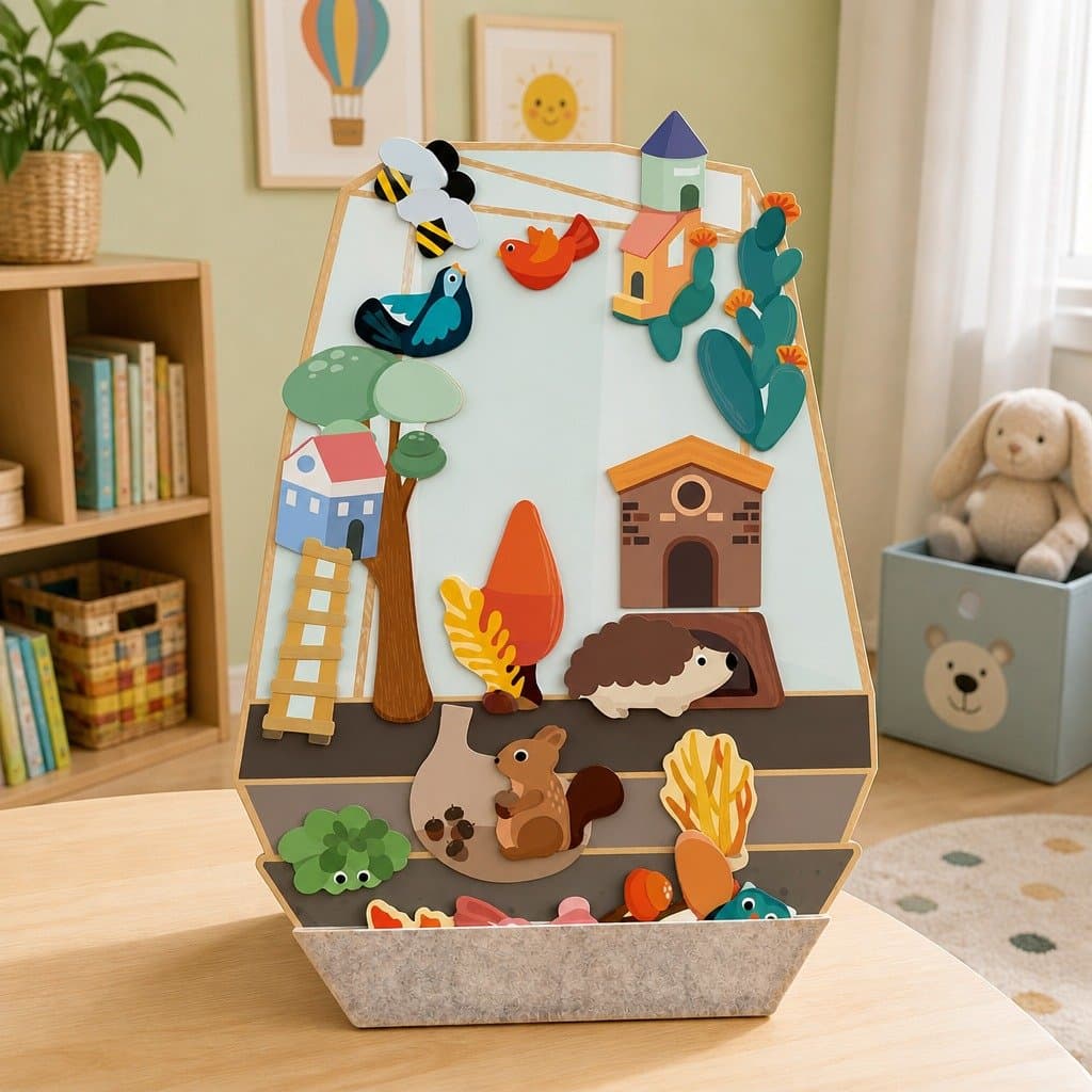 Educational Garden-Themed Magnetic Toy Building Set