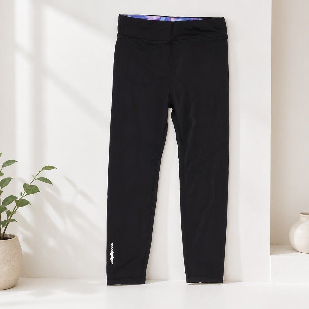 Kids Black Leggings Size 120 for Active Play