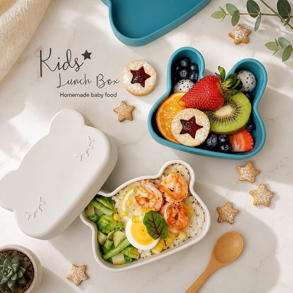 Minty Green Silicone Toddler Snack Bowl and Plate