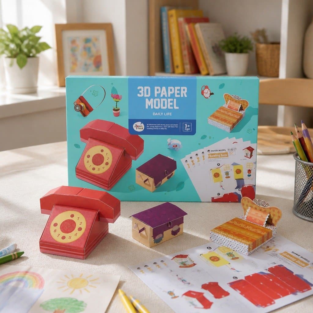 Interactive 3D Paper Craft Kit for Creative Play