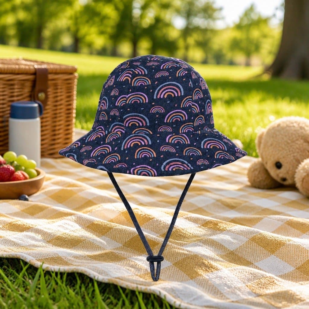 Soft Flexible Toddler Bucket Hat Rainbow XS UPF50+