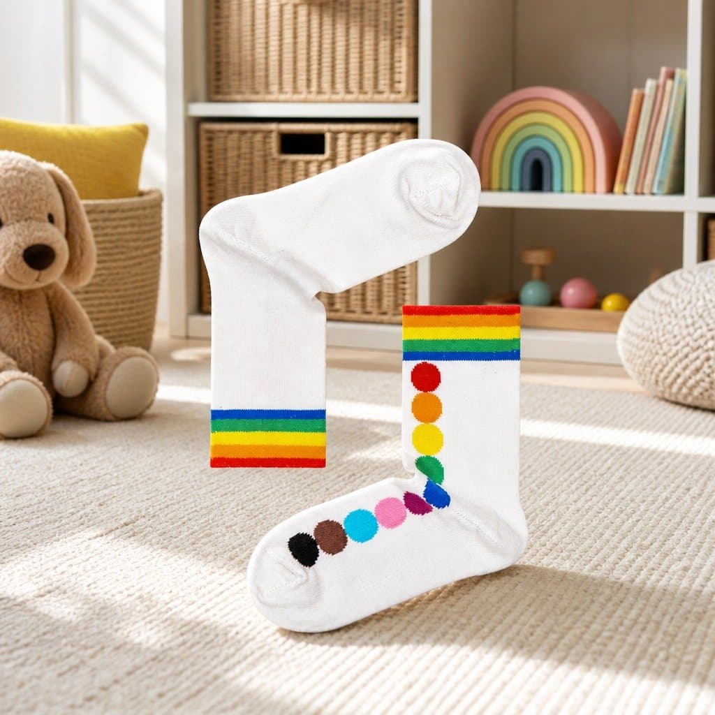 Kids Pride Dot Socks for Ages 2-3