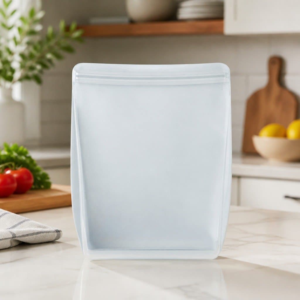 Reusable Silicone Food Storage Bag 1L Stand Up Design Microwave Dishwasher Safe