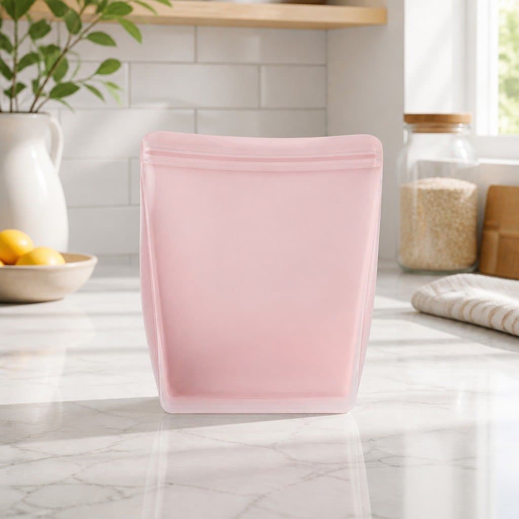 Stand-Up Silicone Food Storage Bag 1.5L in Blush
