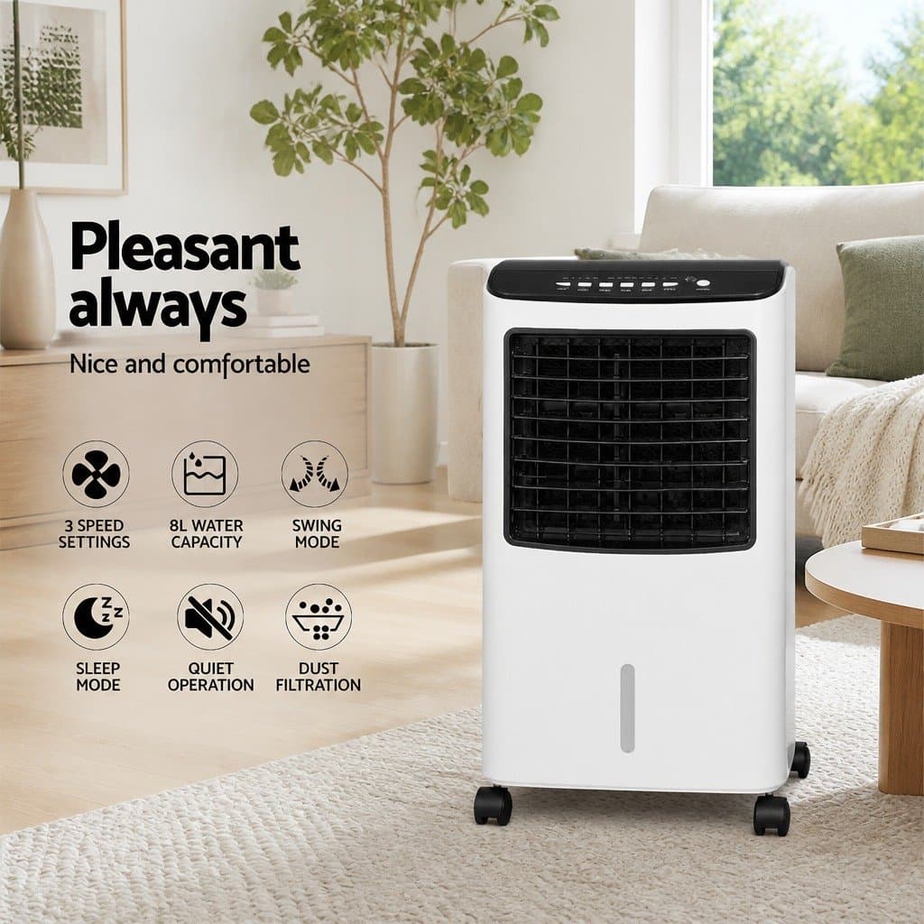 4-in-1 Evaporative Air Cooler with 8L Tank