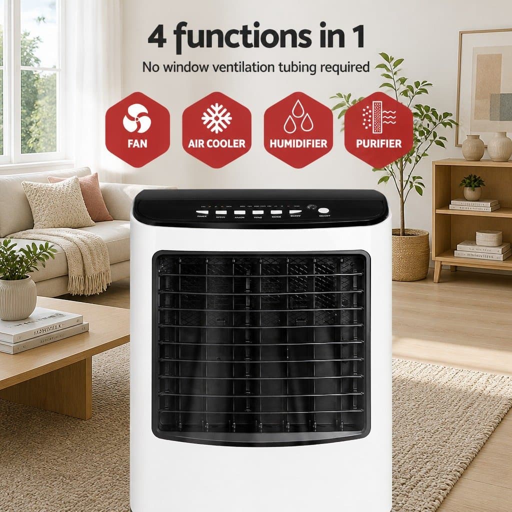 4-in-1 Evaporative Air Cooler with 8L Tank