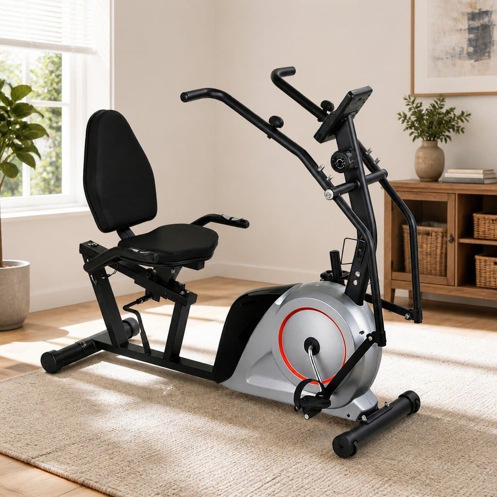 Magnetic Resistance Recumbent Exercise Bike for Home Fitness