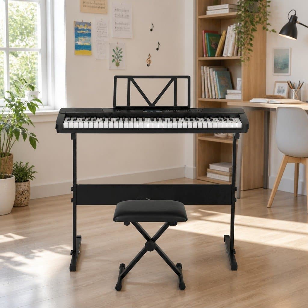61-Key Touch Sensitive Electronic Piano Keyboard