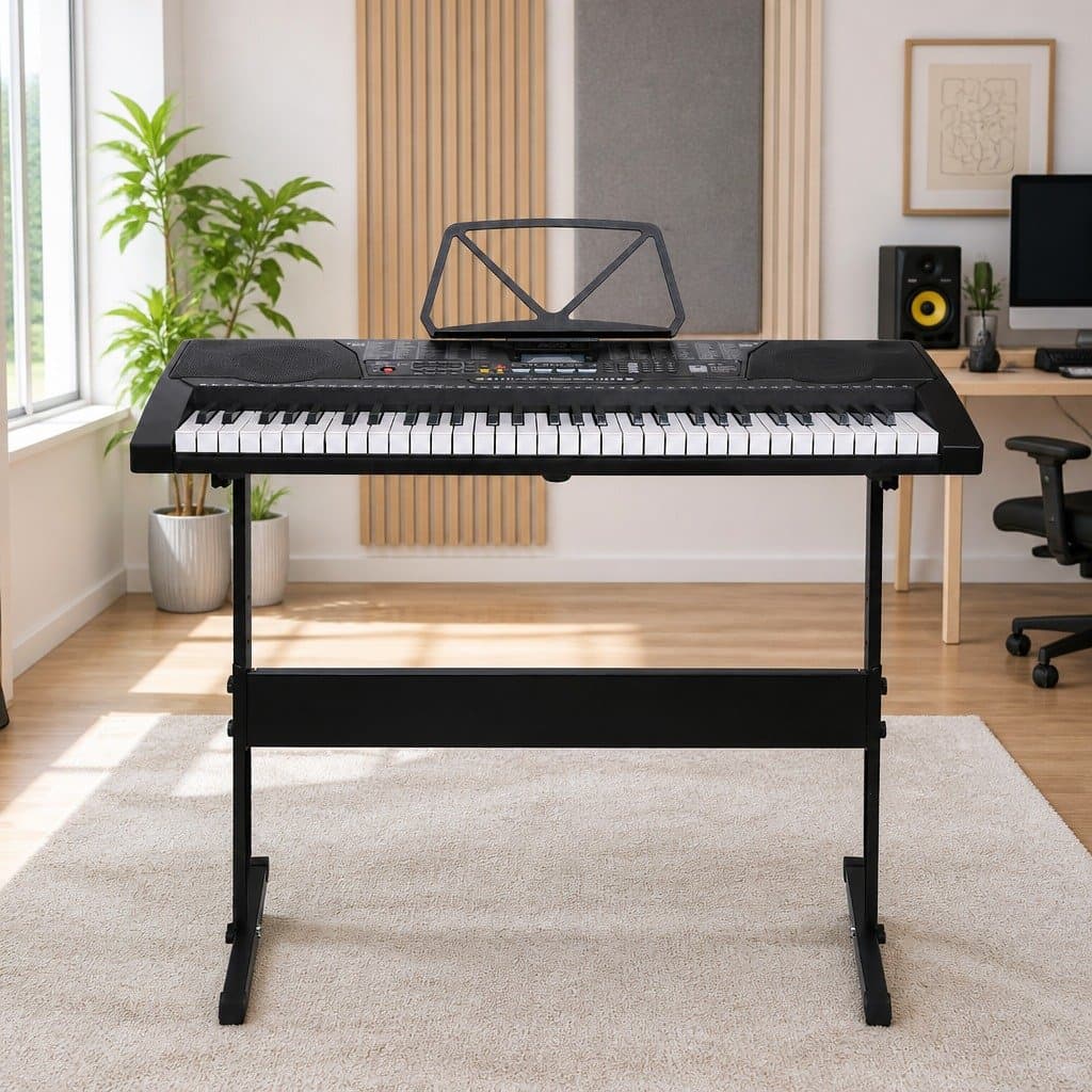 61-Key Electronic Keyboard Piano with Lighted Keys