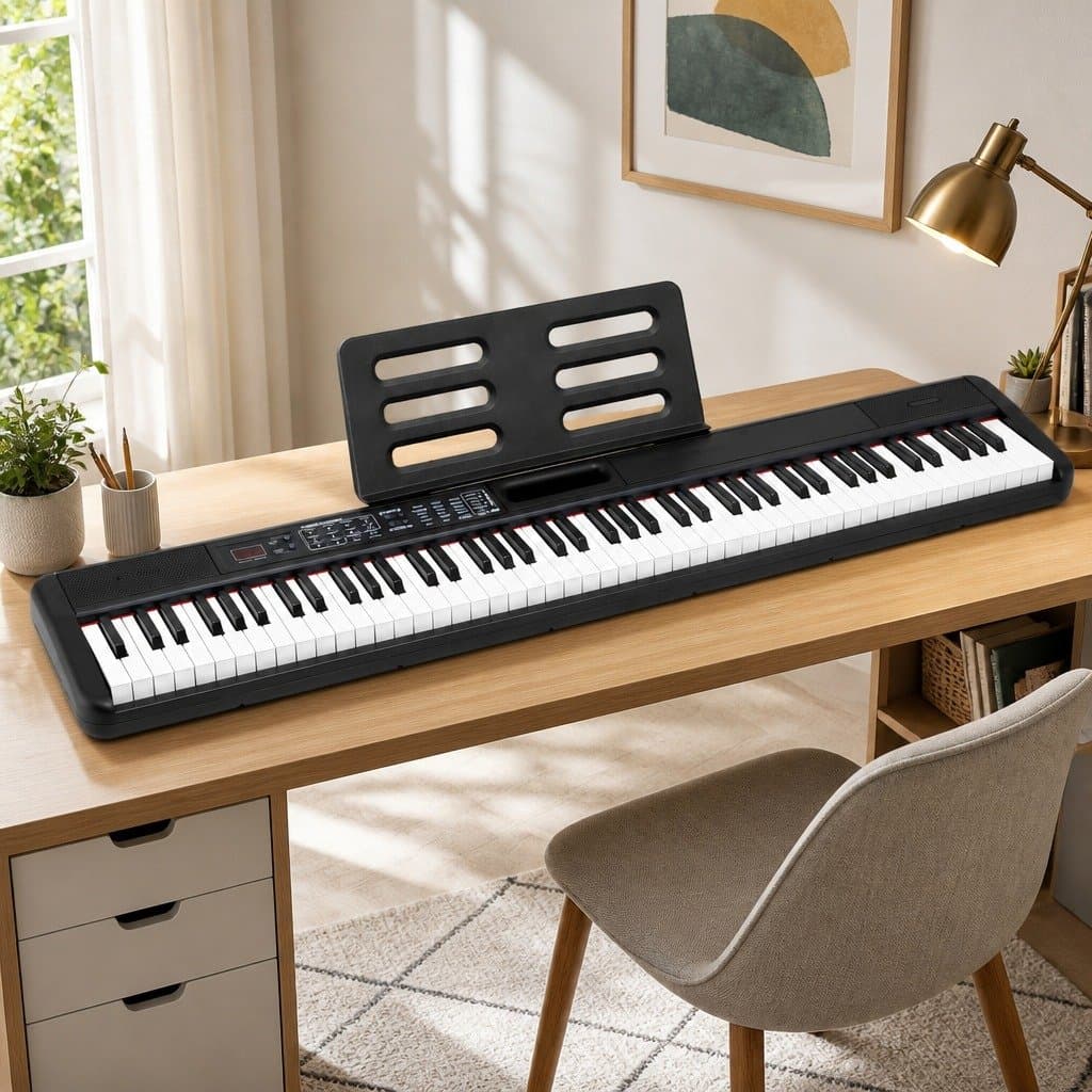 88-Key Electronic Piano Keyboard with Bluetooth