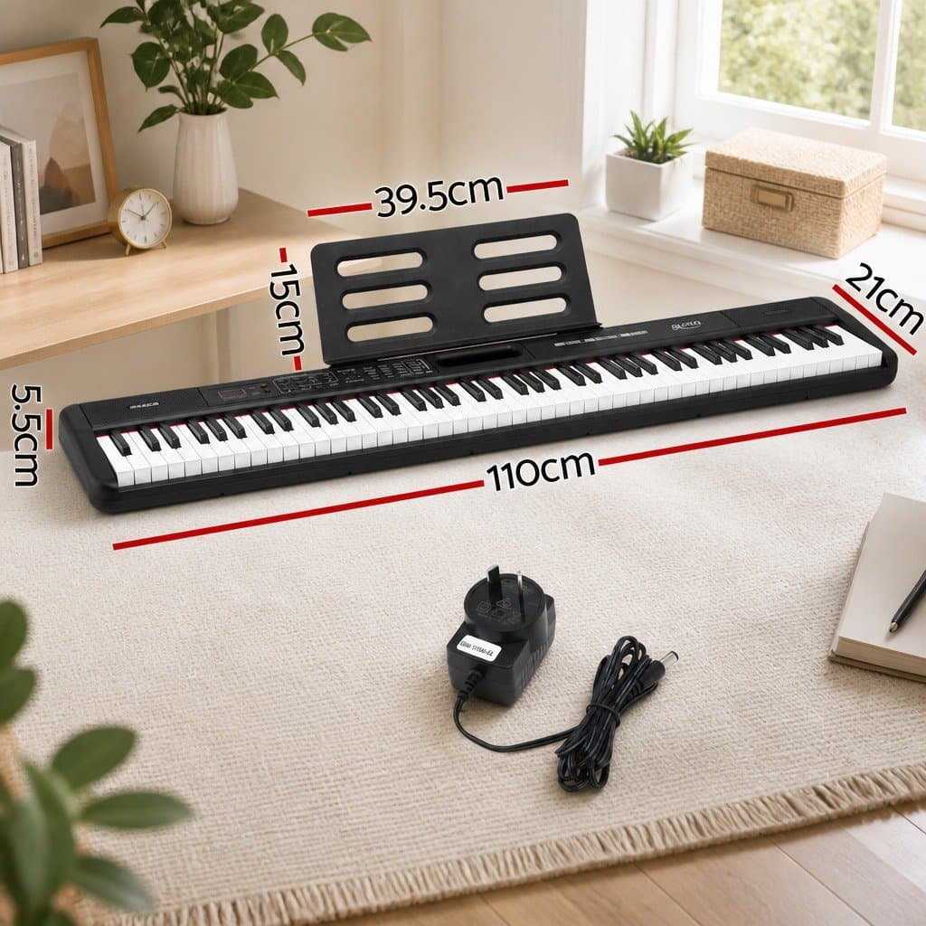 88-Key Electronic Piano Keyboard with Bluetooth