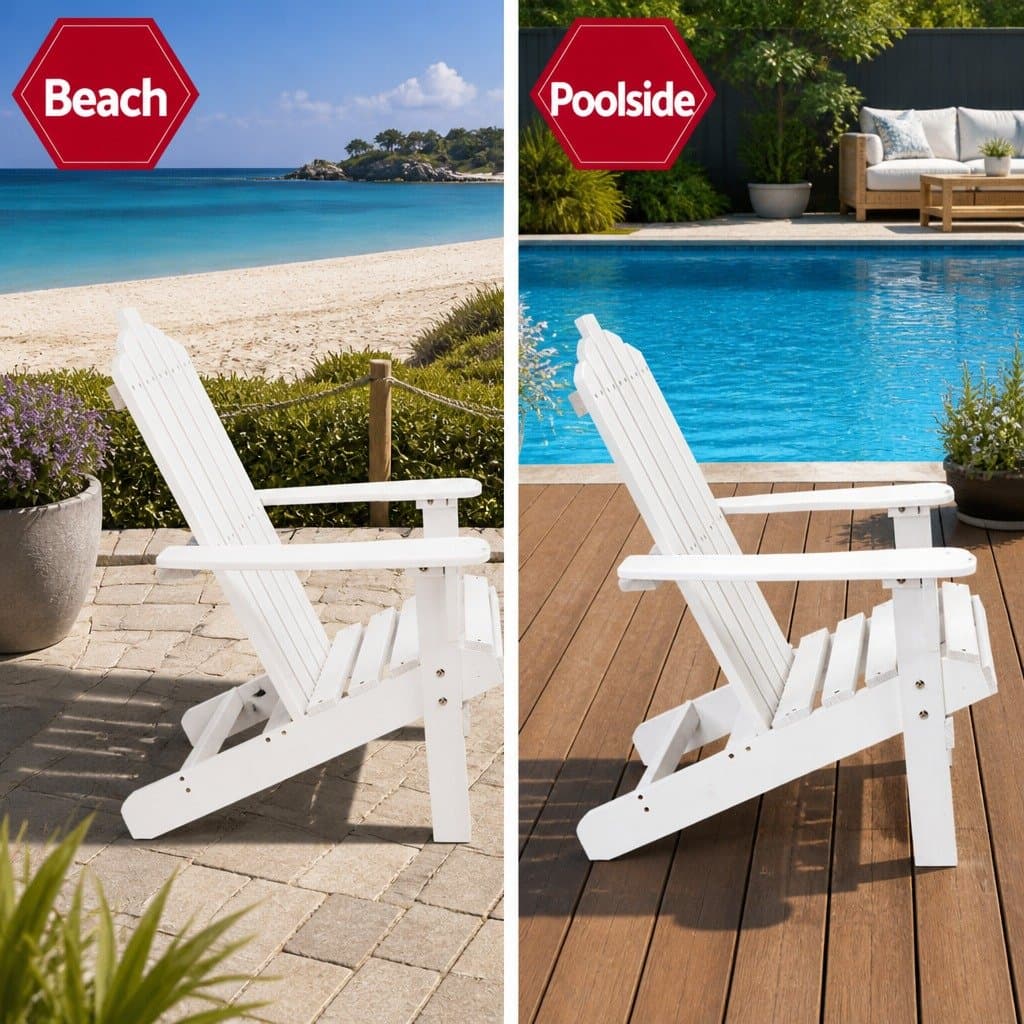 Wooden 3 Piece Adirondack Chair Set for Outdoor Relaxation