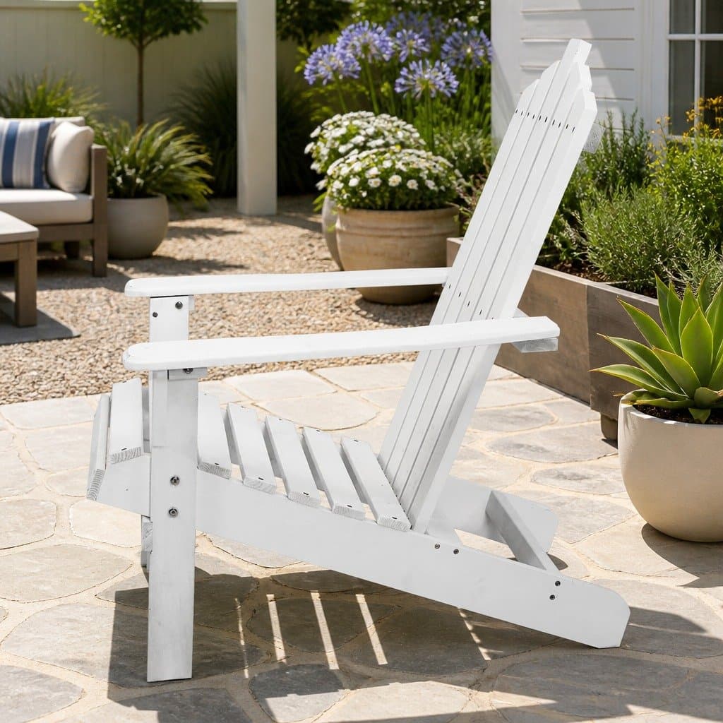 Wooden 3 Piece Adirondack Chair Set for Outdoor Relaxation