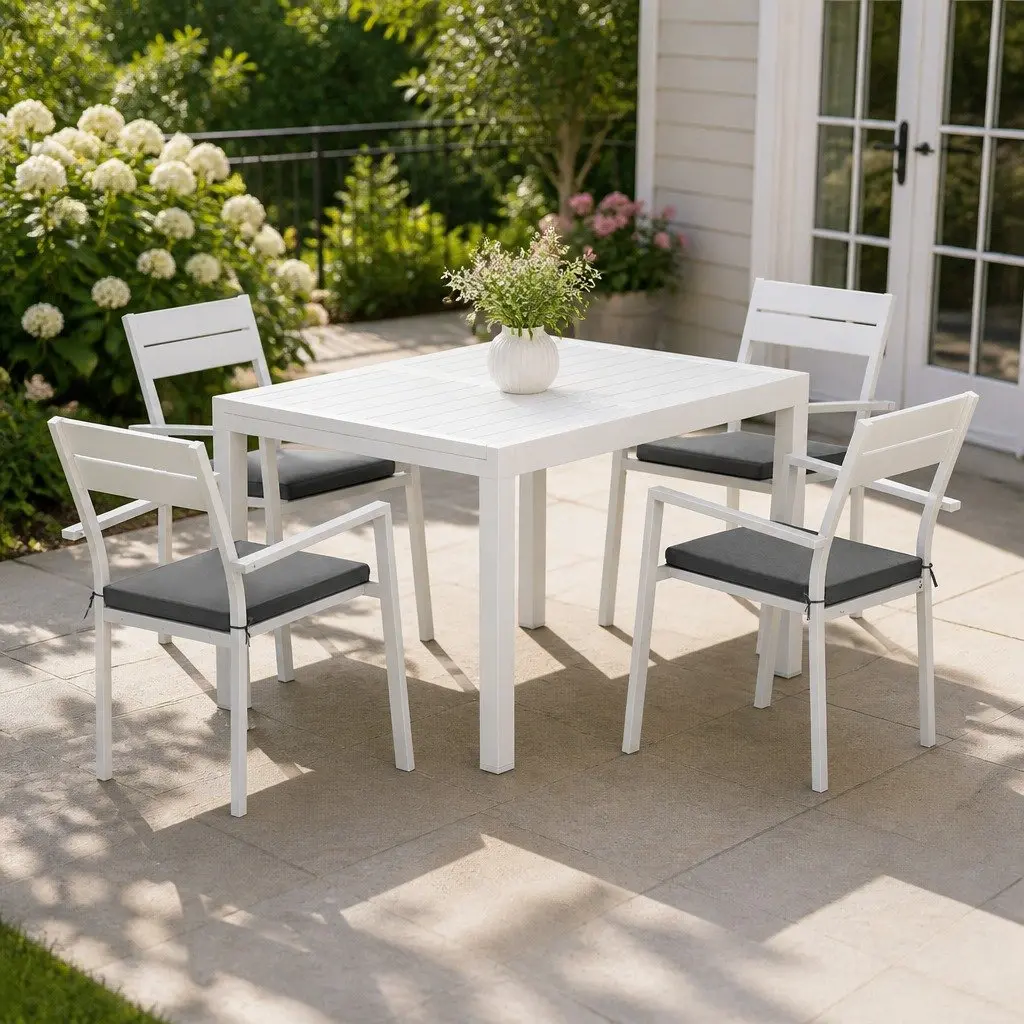 5-Piece Outdoor Dining Set with Extendable Table
