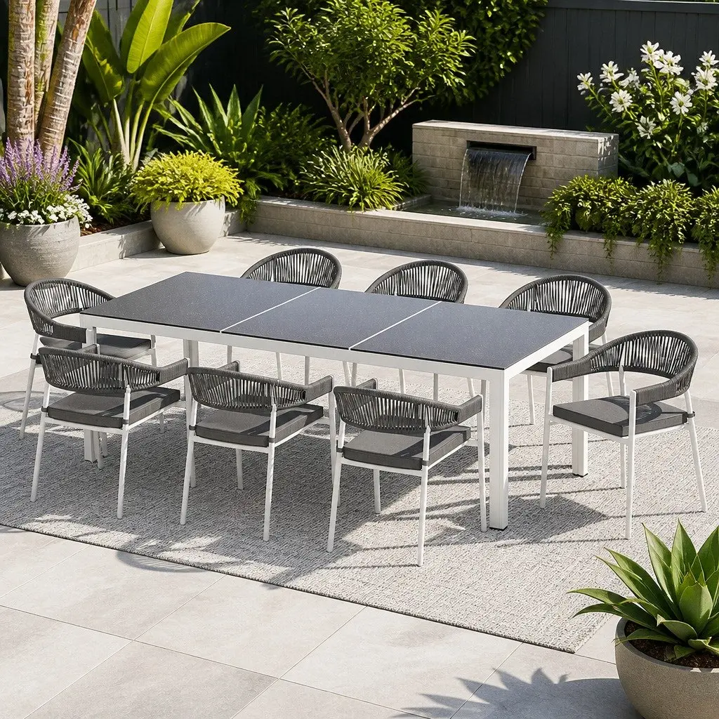 9-Piece Outdoor Dining Set with Cushions