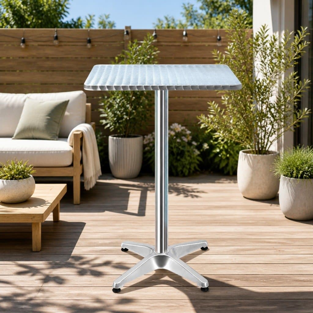 Adjustable Outdoor Bar Table for Patio Dining 70/110cm