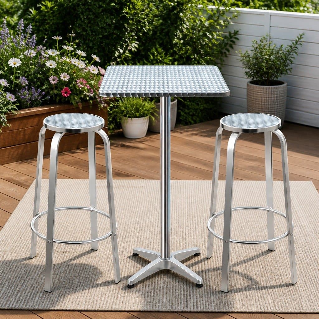 Height Adjustable Bistro Table and Stools Set