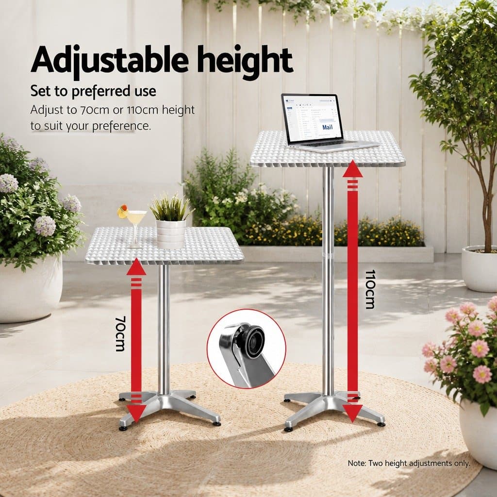 Height Adjustable Bistro Table and Stools Set