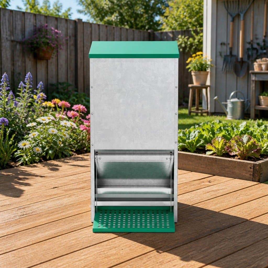 Automatic Chicken Feeder with Treadle Opening