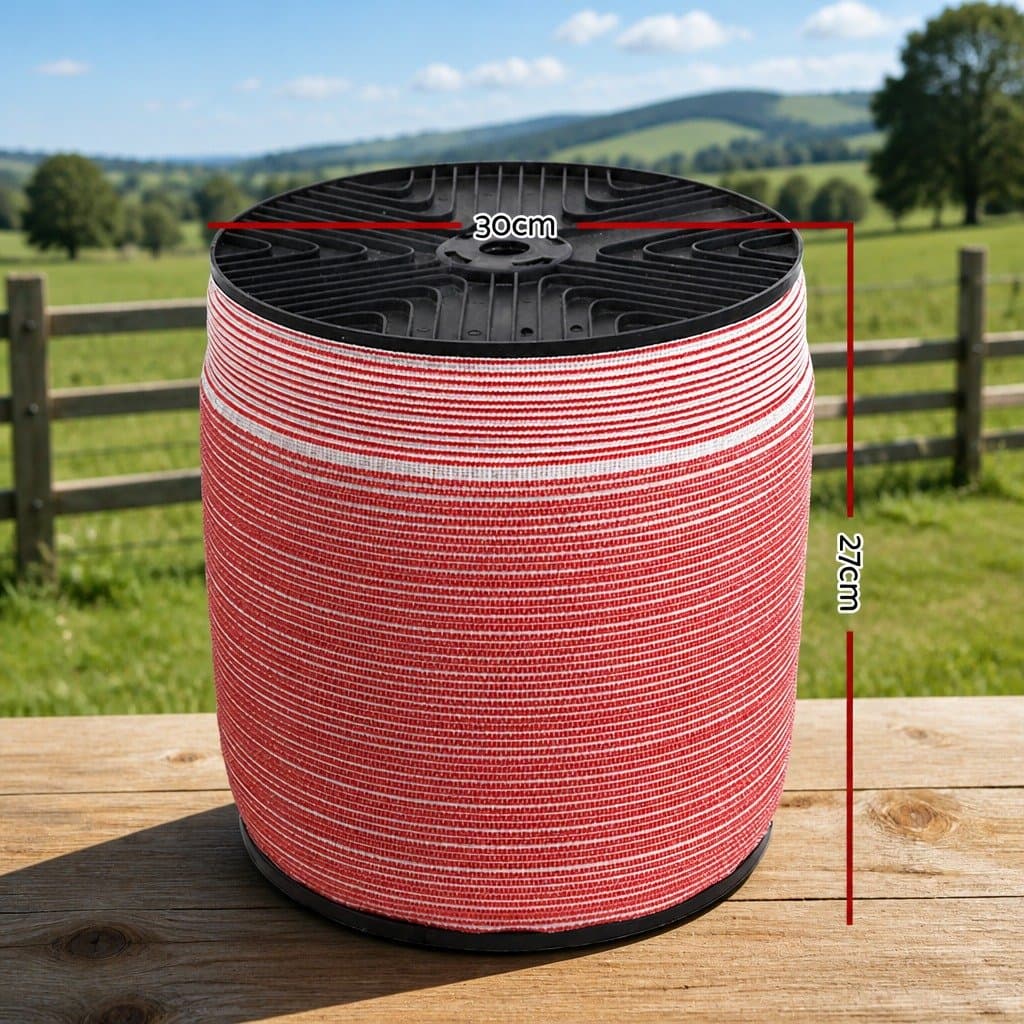 Electric Fence Poly Tape 1200M 12mm Red White