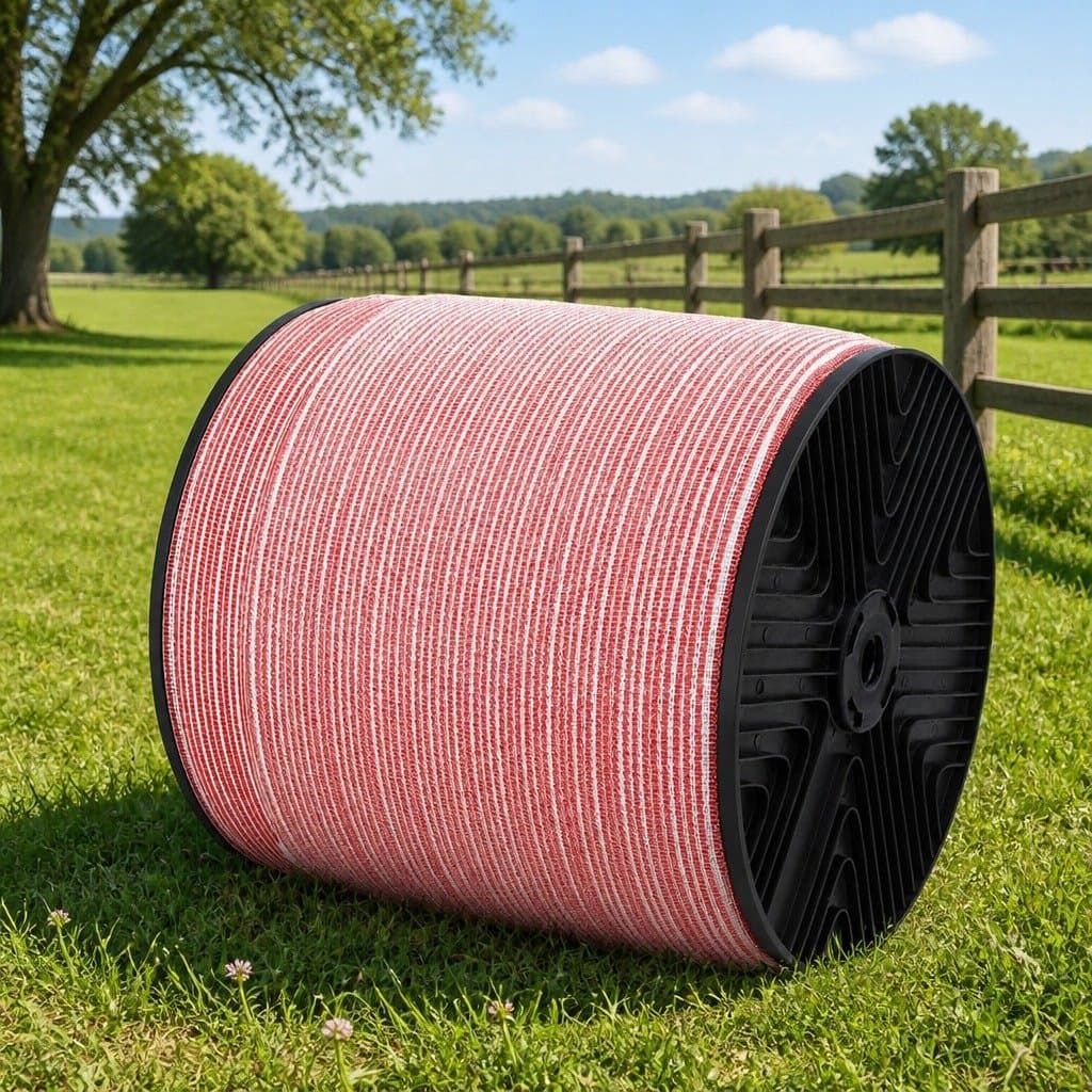 Electric Fence Poly Tape 1200M 12mm Red White