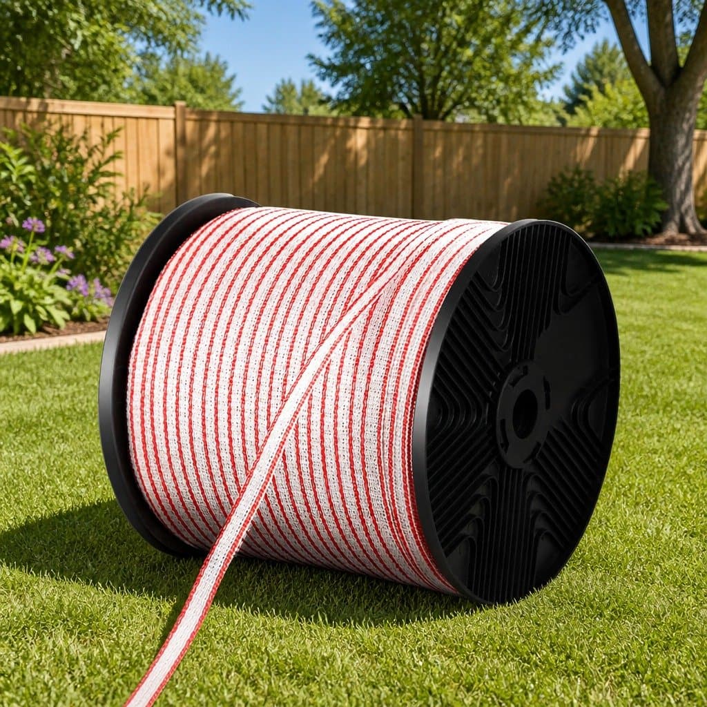 400M Red and White Electric Fence Poly Tape for Livestock
