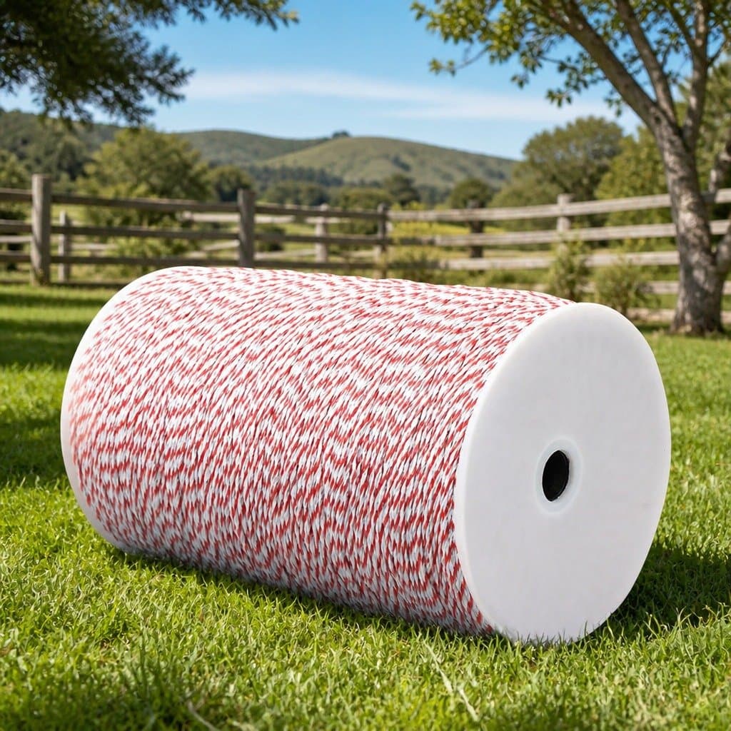 Electric Fence Poly Wire 2000M Red White