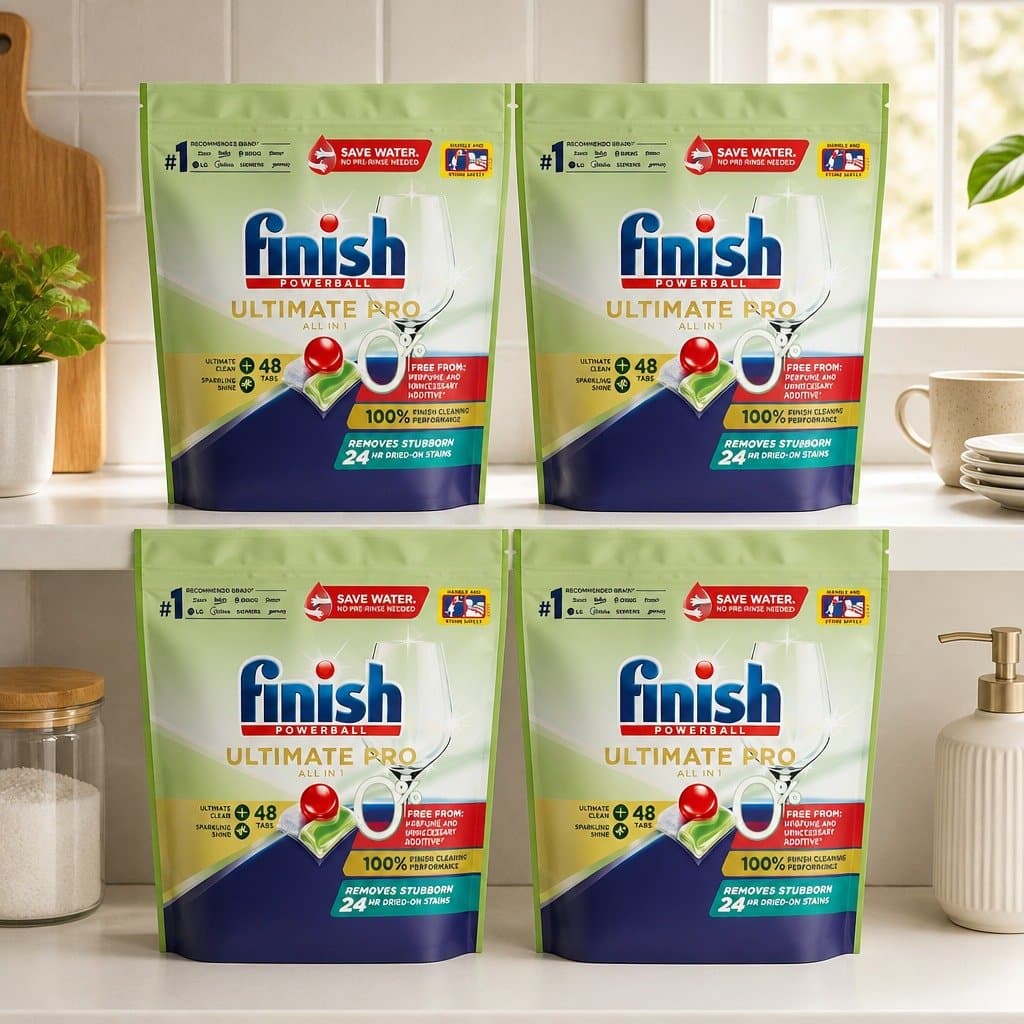 Powerball Ultimate Pro All in 1 Dishwashing Tablets 0% Fragrance Dyes 192 Pack