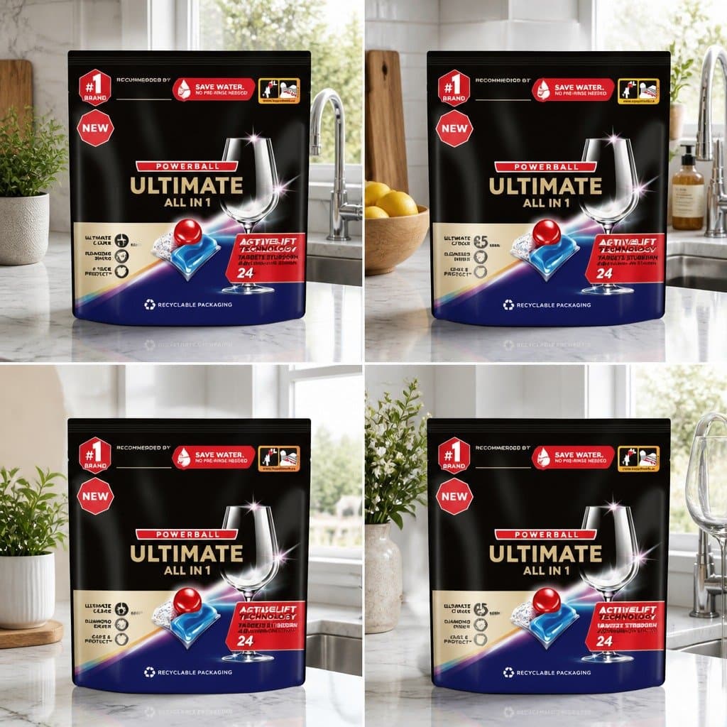 Deep Clean Dishwasher Tablets 340 Pack with Eco Cycle