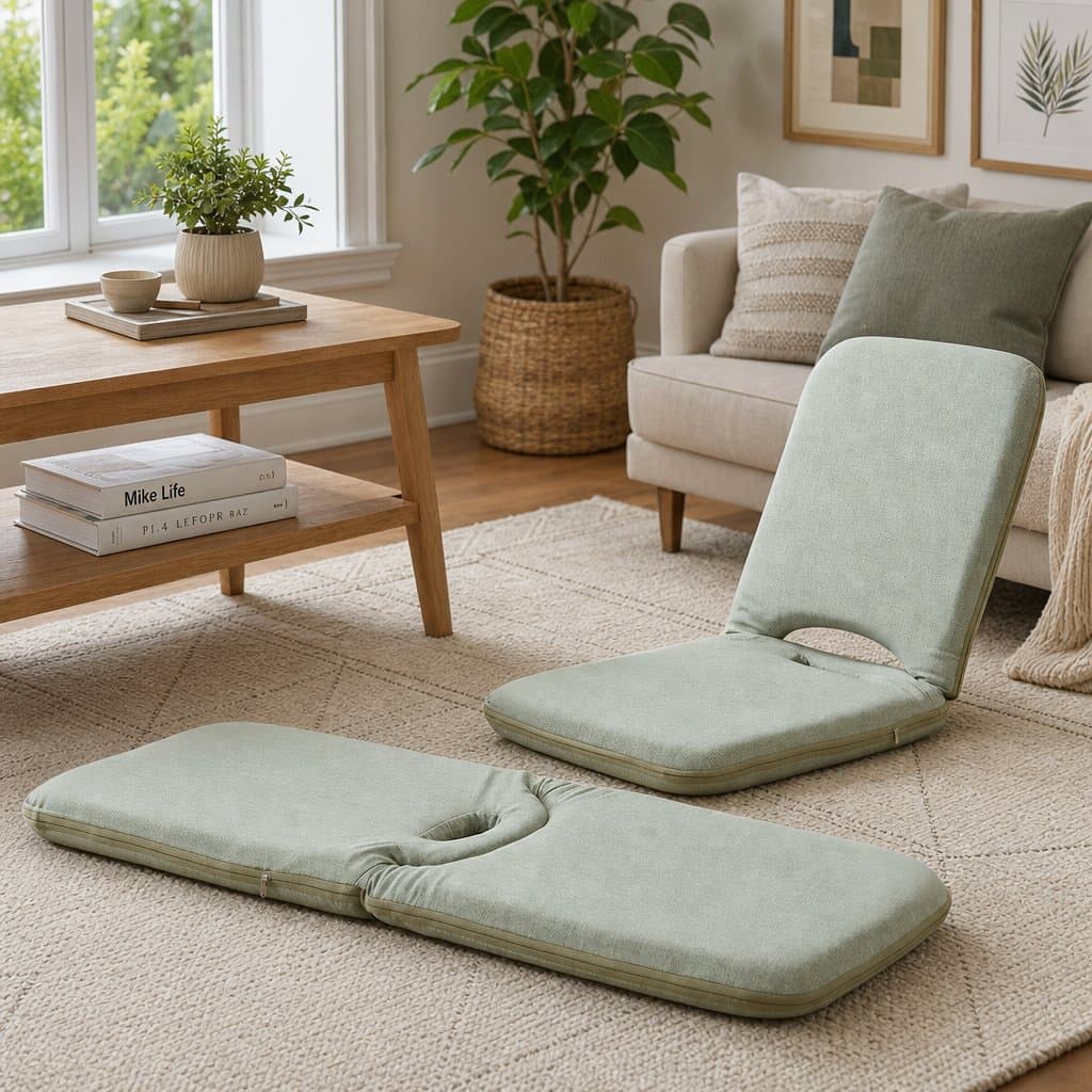Adjustable Green Floor Chair with 5 Positions for Comfort
