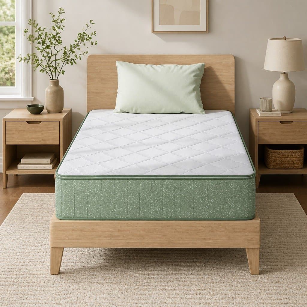 Single Memory Foam Mattress 25cm Cooling Gel Charcoal Zipped Cover Firm Support