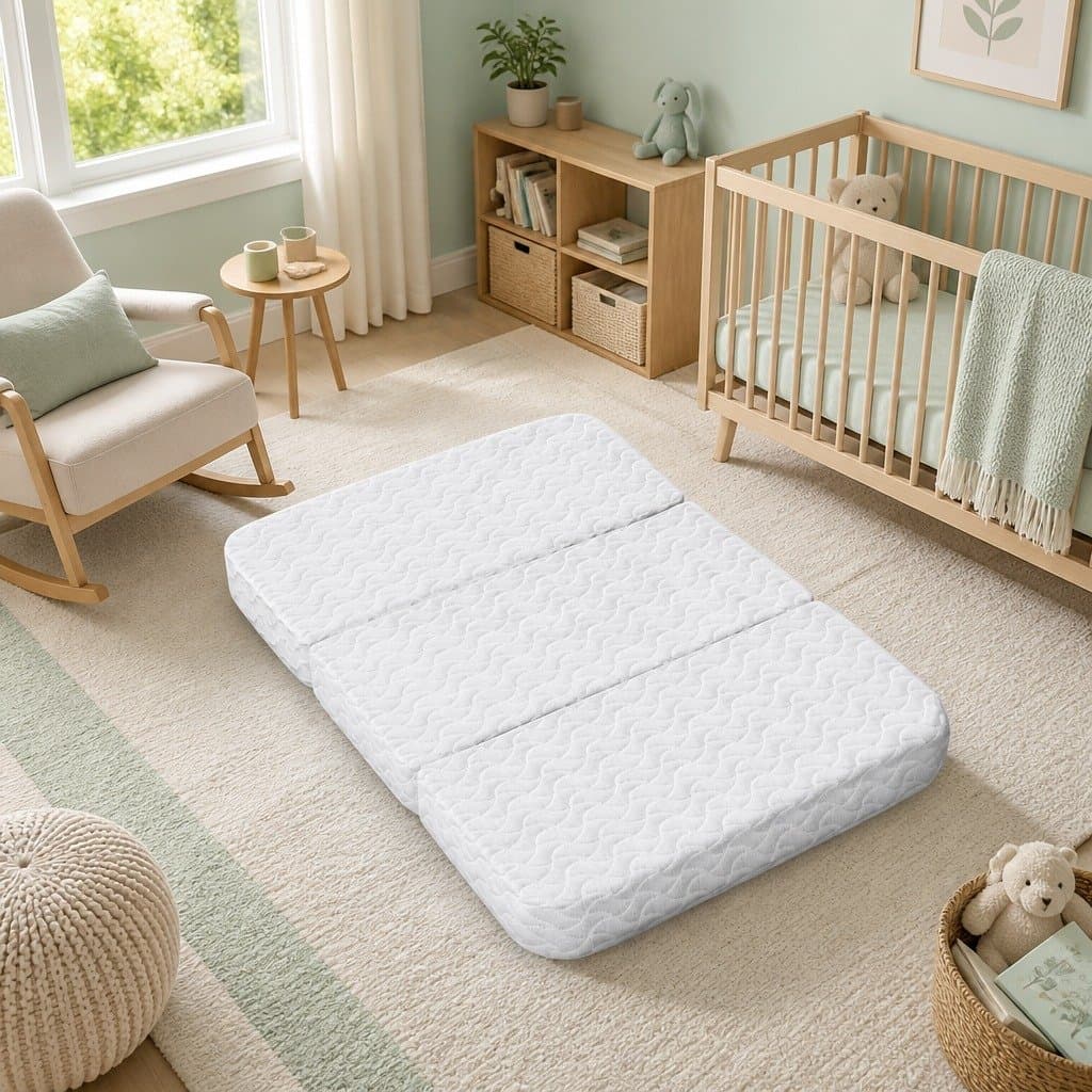 Portable Baby Toddler Cot Mattress with Gel Foam