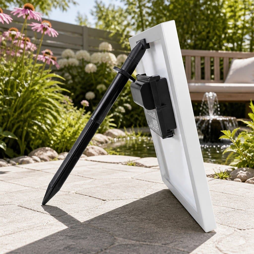 Solar Pond Pump with Battery Kit and LED Lights
