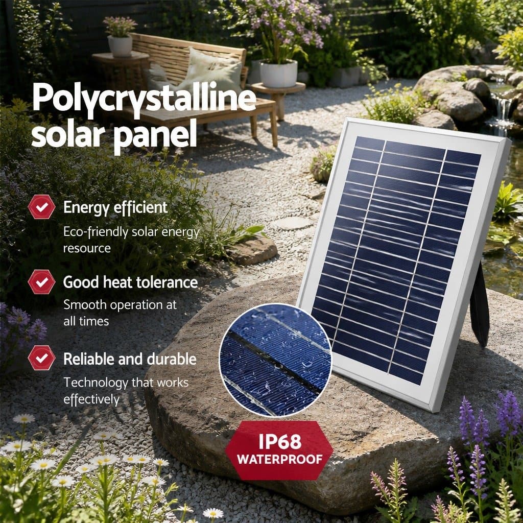 Solar Pond Pump with Battery Kit and LED Lights