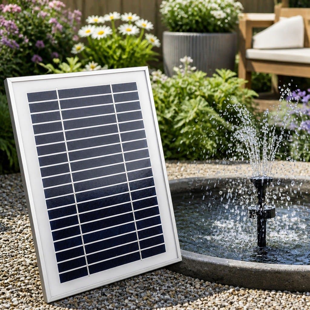 Solar Pond Pump with Battery Kit and LED Lights