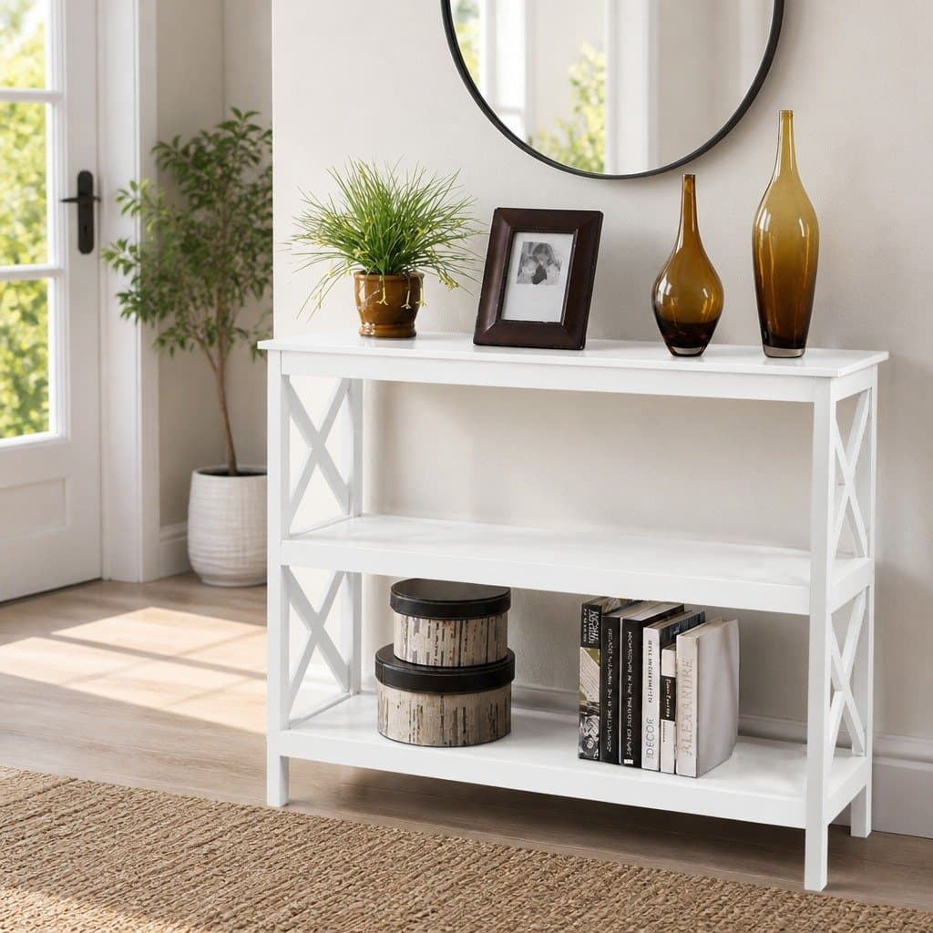 3-Tier Console Table for Entryways and Living Areas