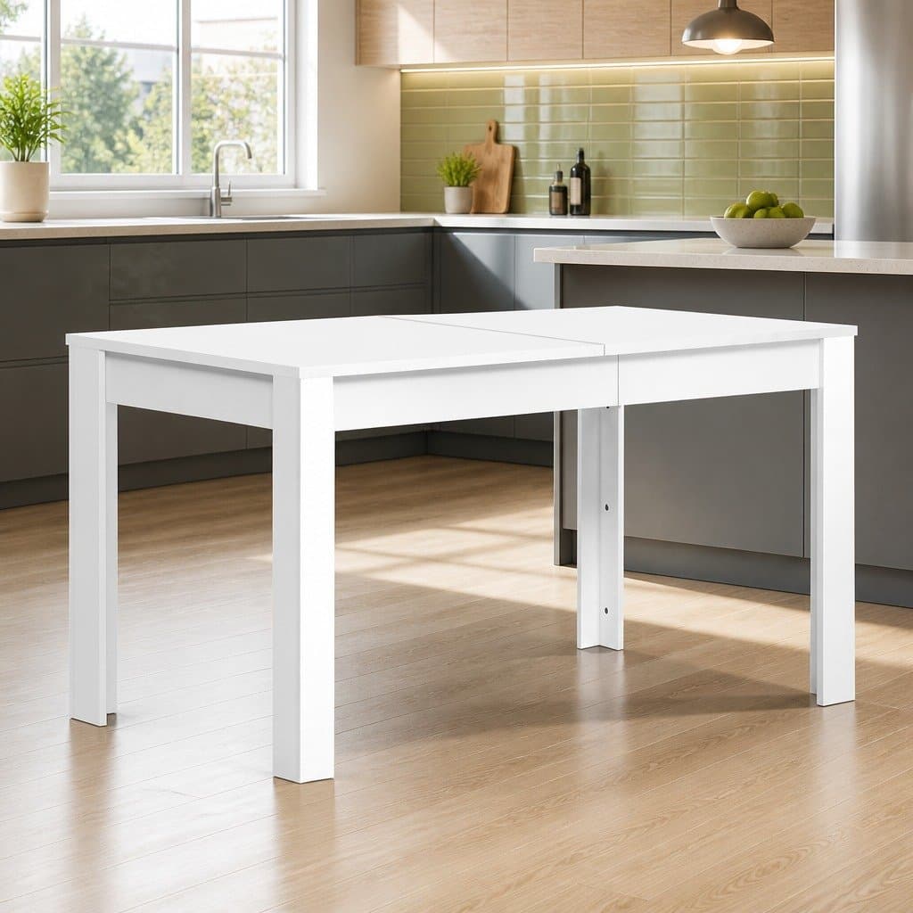 Rectangular 4-Seater Dining Table 120cm in White