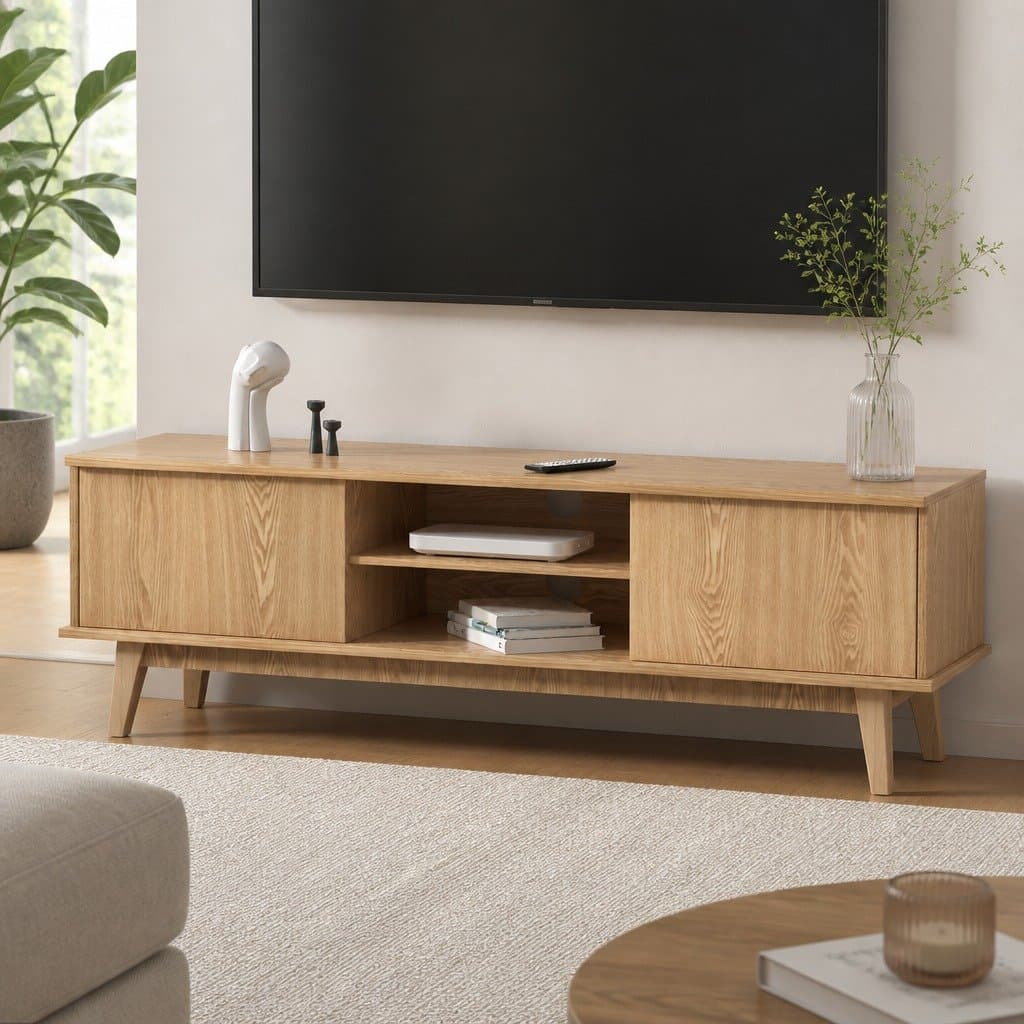TV Cabinet Entertainment Unit with Ample Storage