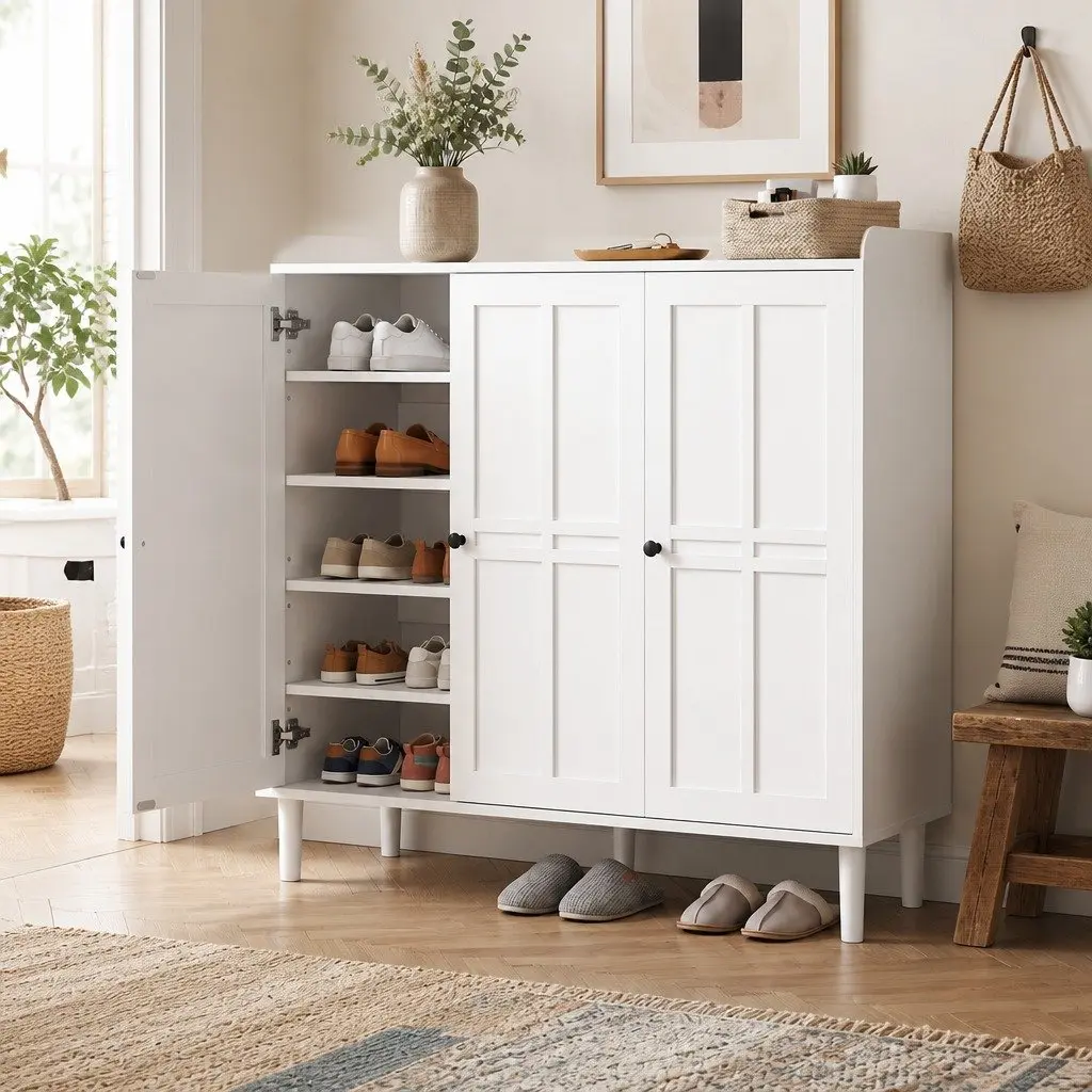 8-Tier Shoe Rack with Adjustable Shelves