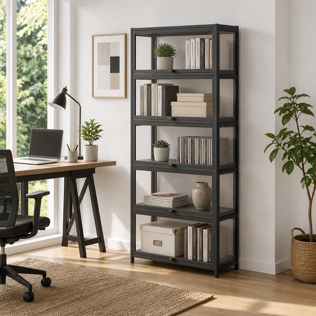 5-Tier Display Cabinet with Acrylic Panels